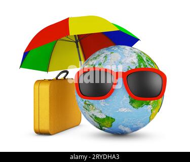 Globe en lunettes Banque D'Images