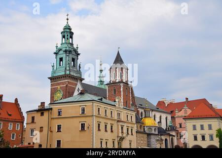 La cathédrale du château royal de Wawel à Cracovie, Pologne Banque D'Images