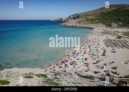 Majorque, Espagne - 30 octobre 2023 : la plage de Cala Mesquida, Majorque Banque D'Images