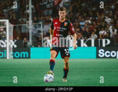 Gênes, Italie. 28 septembre 2023. Gênes Mor pendant Gênes CFC vs AS Roma, match de football italien Serie A à Gênes, Italie, septembre 28 2023 crédit : Independent photo Agency/Alamy Live News Banque D'Images