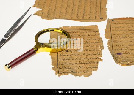 Manuscrits arabes anciens Banque D'Images