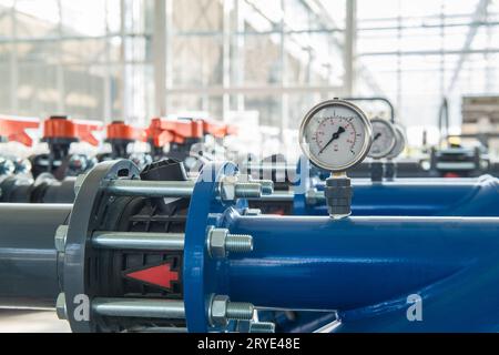 Tuyaux industriels et moteur Banque D'Images