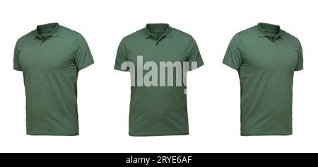 Ensemble de t-shirts isolé sur fond blanc Banque D'Images