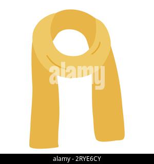 Foulard d'hiver chaud enroulé, illustration vectorielle plate Illustration de Vecteur