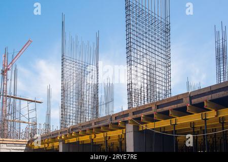 Construction d'un immeuble de grande hauteur Banque D'Images