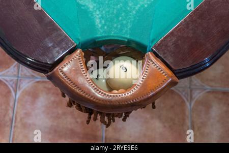 Partie de billard Banque D'Images