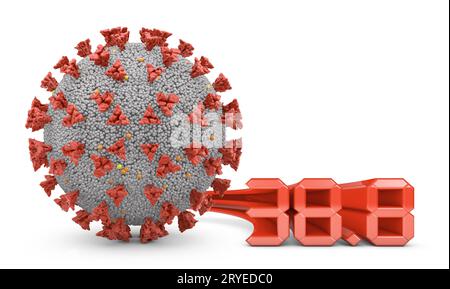 38,8 et coronovirus Banque D'Images