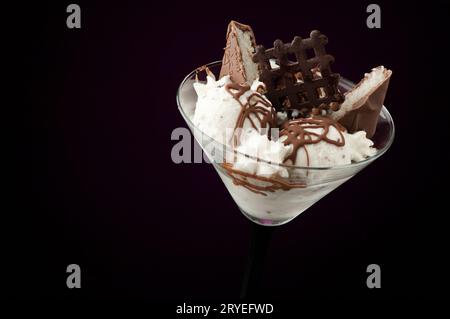 Crème glacée dans un vase Banque D'Images