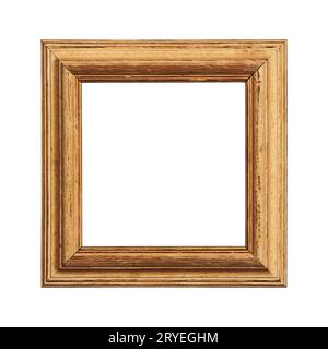 Peint vintage photo frame isolated on white Banque D'Images