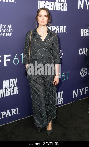 29 septembre 2023, New York, New York, États-Unis : Sophie Mas assiste à la soirée d'ouverture du 61e Festival du film de New York avec première en mai décembre à Alice Tully Hall du Lincoln Center (image de crédit : © Lev Radin/Pacific Press via ZUMA Press Wire) USAGE ÉDITORIAL UNIQUEMENT! Non destiné à UN USAGE commercial ! Banque D'Images