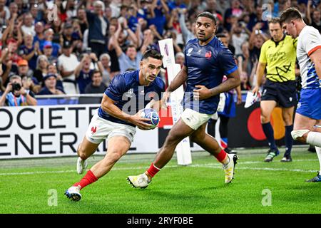 Marseille, France. 21 septembre 2023. Baptiste Couilloud lors de la coupe du monde de rugby à XV RWC 2023, match de la poule A entre la France et la Namibie au Stade Vélodrome, Marseille, France le 21 septembre 2023. Photo Victor Joly/DPPI crédit : DPPI Media/Alamy Live News Banque D'Images