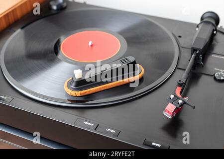 Outil de nettoyage sur vinyle.Concept de nettoyage Banque D'Images