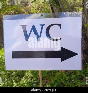 Un panneau de toilette ou de WC Banque D'Images