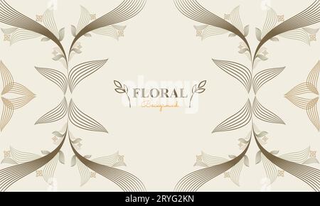 fond floral avec forme naturelle abstraite, feuille et ornement floral dans un design de style de couleur pastel doux Banque D'Images