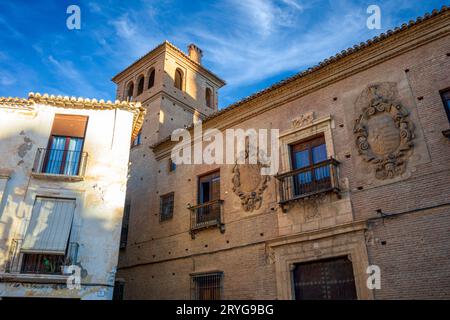 Palais du 16e siècle du marquis de Villalegre de Guadix, Grenade, Andalousie, Espagne Banque D'Images