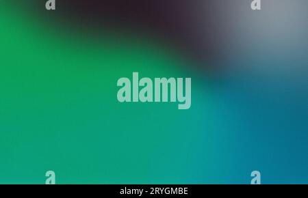 Fond vert bleu de forme libre dégradé, texture granuleuse, motif de bannière web couleur floue, espace de copie Banque D'Images
