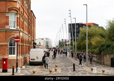 Dock Street - une zone dans la ville près de Middlesbrough College, Middlesbrough, Royaume-Uni Banque D'Images