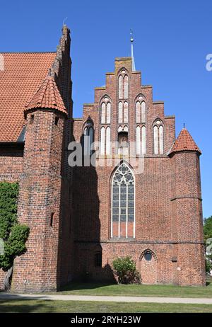 Monastère médiéval Wienhausen près de celle construit dans le style gothique de brique Banque D'Images