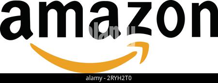 Icône du logo Amazon. Enseigne eBay ou logotype. Plate-forme d'achat eBay ou e-commerce. Vecteur Illustration de Vecteur
