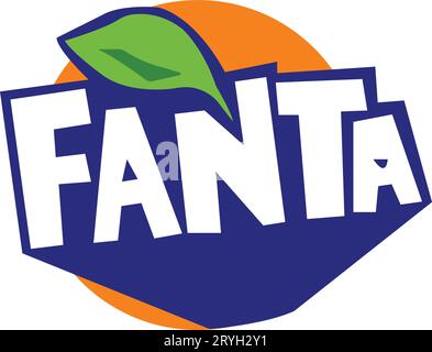 Marques de boissons. Logo de la société de boissons énergétiques Fanta. Illustration de Vecteur