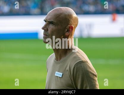 Sports, football, Bundesliga, 2023/2024, VfL Bochum vs. Borussia Moenchengladbach 1-3, Vonovia Ruhr Stadium, coach Thomas Letsch (Bochum), LES RÈGLEMENTS DFL INTERDISENT TOUTE UTILISATION DE PHOTOGRAPHIES COMME SÉQUENCES D'IMAGES ET/OU QUASI-VIDÉO Banque D'Images