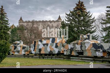 Le train blindé Hurban. La Seconde Guerre mondiale Soulèvement national slovaque. Zvolen. Slovaquie. Banque D'Images