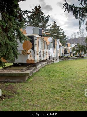 Le train blindé Hurban. La Seconde Guerre mondiale Soulèvement national slovaque. Zvolen. Slovaquie. Banque D'Images