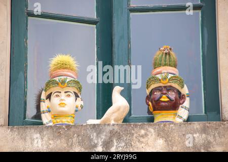 Poterie artisanale traditionnelle à Taormina Banque D'Images