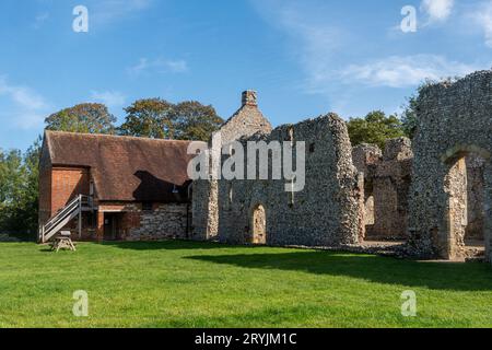 Ruines du palais Bishop's Waltham, un monument du Hampshire, Angleterre, Royaume-Uni Banque D'Images