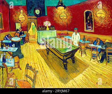 Le café de nuit Vincent van Gogh. Banque D'Images