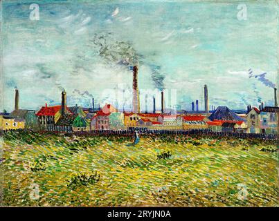 Les usines de Vincent van Gogh à Clichy célèbre tableau. Banque D'Images