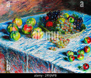 Pommes et raisins (1880) de Claude Monet. Banque D'Images