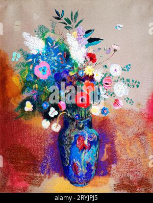 Bouquet de fleurs Odilon Redon. Banque D'Images