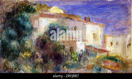 Maison de la poste de Pierre-Auguste Renoir, peinture de Cagnes en haute résolution Banque D'Images