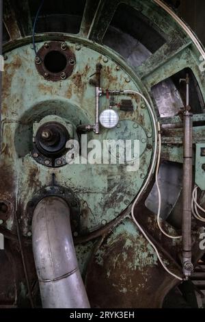 Machines de production de pâte au musée industriel de Kistefoss, Norvège Banque D'Images