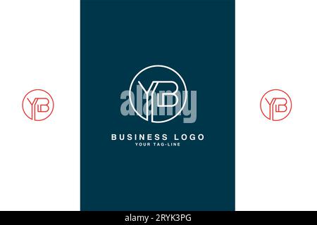 YB, PAR Abstract Letters logo Monogram Illustration de Vecteur