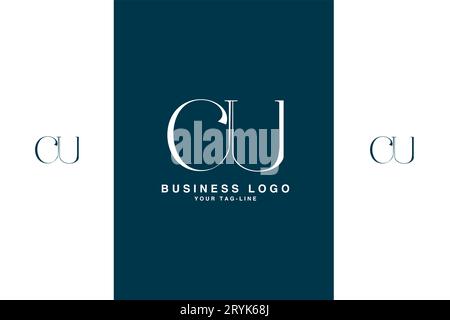 CU, UC, lettres abstraites logo Monogramme Illustration de Vecteur