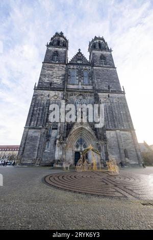 Magdeburger Dom 05122021 - Der Magdeburger Dom am Zweiten Avent 2021. Magdeburg Dom Sachsen-Anhalt Deutschland *** Cathédrale de Magdebourg 05122021 la Cathédrale de Magdebourg au second Avent 2021 Cathédrale de Magdebourg Saxe Anhalt Allemagne 051221 ppb-9 Credit : Imago/Alamy Live News Banque D'Images