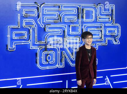 Philip Zhao assiste à la première européenne de Ready Player One au vue West End à Londres, en Angleterre. Banque D'Images