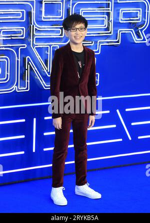 Philip Zhao assiste à la première européenne de Ready Player One au vue West End à Londres, en Angleterre. Banque D'Images