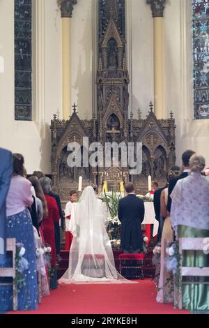 Beloeil, Belgique. 01 octobre 2023. Mariage d'Archiduc Alexandre de Habsbourg-Lorraine et de la comtesse Natacha Roumiantzoff-Pachkevitch à l'église Saint Pierre de Beloeil, le 29 septembre 2023 en Belgique. Photo de David NIVIERE crédit : Abaca Press/Alamy Live News Banque D'Images