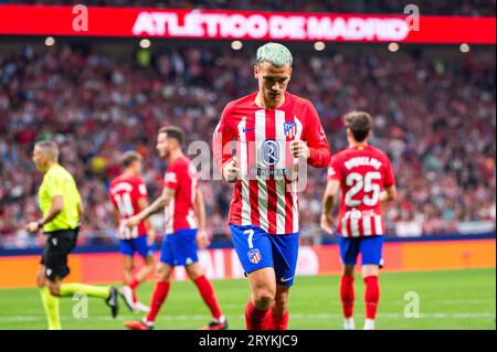 Madrid, Madrid, Espagne. 1 octobre 2023. Antoine Griezmann (Atletico Madrid) lors du match de football du championnat espagnol la Liga EA Sports entre l'Atletico Madrid et Cadix joué au stade Metropolitano le 01 octobre 2023 à Madrid, Espagne (crédit image : © Alberto Gardin/ZUMA Press Wire) À USAGE ÉDITORIAL UNIQUEMENT! Non destiné à UN USAGE commercial ! Banque D'Images