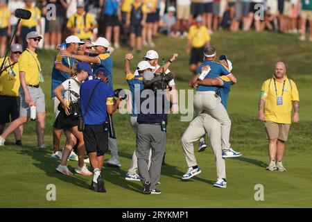 Rome, Italie. 01 octobre 2023. Lors de la Ryder Cup 2023 au Marco Simone Golf & Country Club le 01 octobre 2023 à Rome en Italie. Crédit : Agence photo indépendante/Alamy Live News Banque D'Images