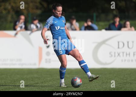 Sarah Robson de Durham lors du match de championnat féminin de la FA entre le Durham Women FC et Reading à Maiden Castle, Durham City le dimanche 1 octobre 2023. (Photo : Mark Fletcher | MI News) crédit : MI News & Sport / Alamy Live News Banque D'Images