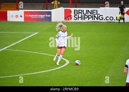 LONDRES, ANGLETERRE - OCTOBRE 01 : Alex Greenwood pour Manchester City Women contre West Ham Women Banque D'Images