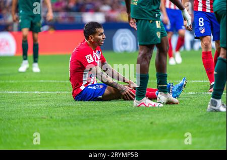 Madrid, Madrid, Espagne. 1 octobre 2023. Angel Correa (Atletico Madrid) lors du match de football du championnat espagnol la Liga EA Sports entre l'Atletico Madrid et Cadix joué au stade Metropolitano le 01 octobre 2023 à Madrid, Espagne (crédit image : © Alberto Gardin/ZUMA Press Wire) À USAGE ÉDITORIAL UNIQUEMENT! Non destiné à UN USAGE commercial ! Banque D'Images