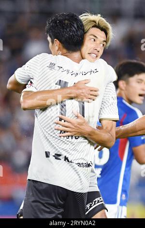 Nissan Stadium, Kanagawa, Japon. 29 septembre 2023. Yuya Osako (Vissel), le 29 SEPTEMBRE 2023 - football/football : Yuya Osako de Vissel réalise son premier but lors du match J1 League 2023 entre Yokohama F. Marinos et Vissel Kobe au Nissan Stadium, Kanagawa, Japon. Crédit : Itaru Chiba/AFLO/Alamy Live News Banque D'Images