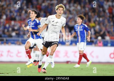 Nissan Stadium, Kanagawa, Japon. 29 septembre 2023. Yuya Osako (Vissel), le 29 SEPTEMBRE 2023 - football/football : Yuya Osako de Vissel réalise son premier but lors du match J1 League 2023 entre Yokohama F. Marinos et Vissel Kobe au Nissan Stadium, Kanagawa, Japon. Crédit : Itaru Chiba/AFLO/Alamy Live News Banque D'Images