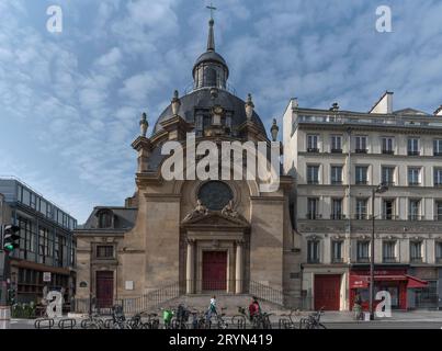Temple du Marais, aussi appelé Visitation de la Vierge Marie, construit dans la première moitié du 17e siècle, rue Saint-Antoine, Paris, France Banque D'Images