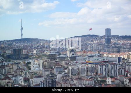 turquie istanbul 17 juin 2023. Tour de radio TV Camlica et bâtiments de la ville Banque D'Images